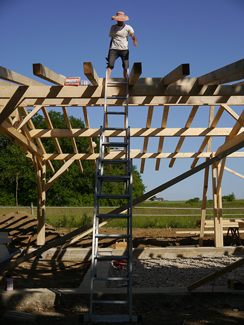 Chantier charpente bois